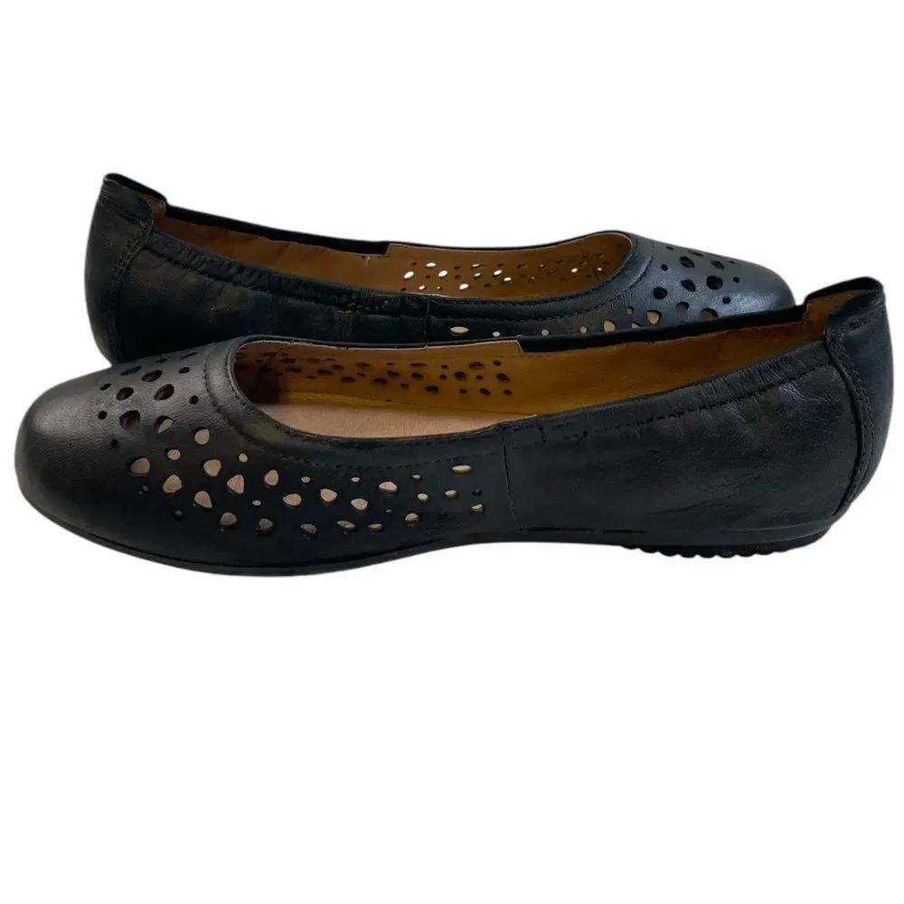 NIB Josef Seibel Women’s Pippa 29 Black Leather Ballet Flat - Size 6.5